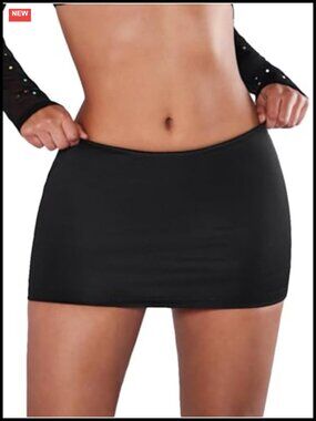 Polyester Bodycon Mini Skirt Low Rise Streetwear Club Concert Tight Skort